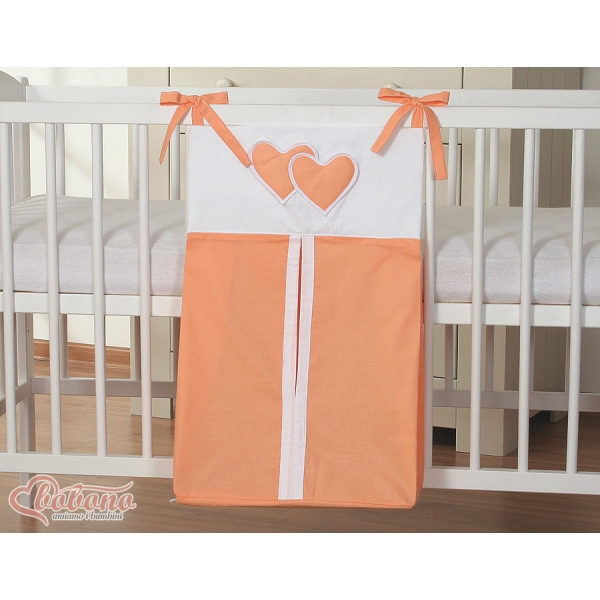 Pochette de Rangement pour Couche Orange Cœurs