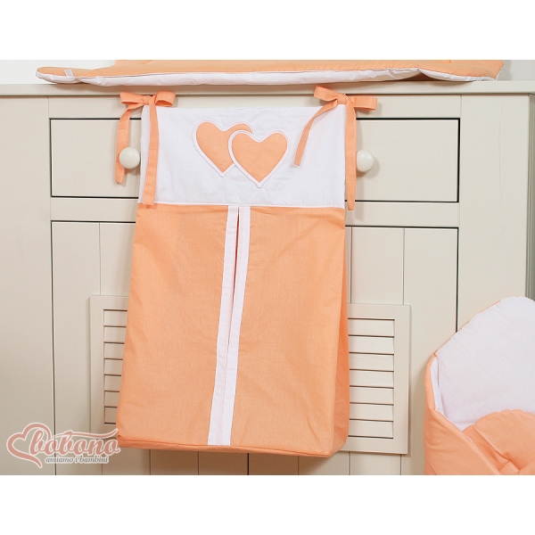 Pochette de Rangement pour Couche Orange Cœurs