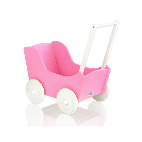 Poussette de Poupée en Bois  Blanc