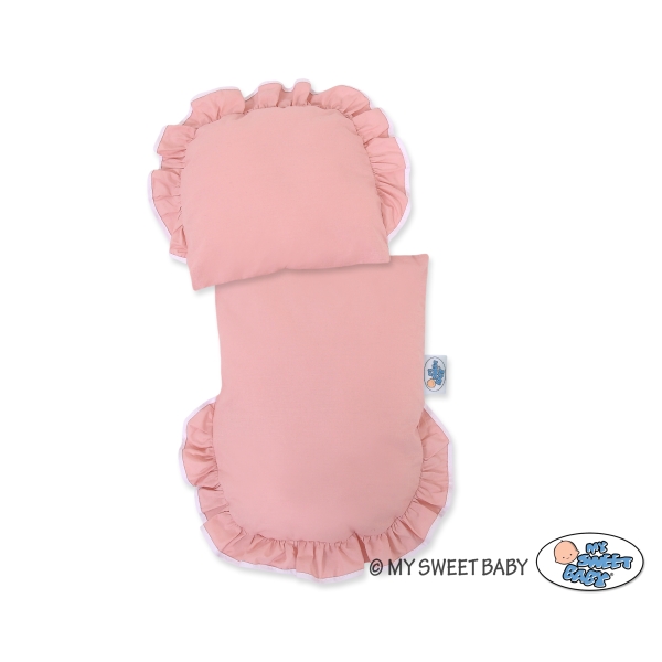 Poussettes de Poupée en Rotin Naturel Rose Poussiéreux