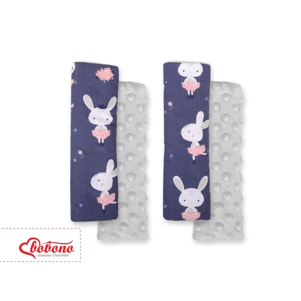 Protège Ceinture de Sécurité pour Enfants Bleu Gris Lapins