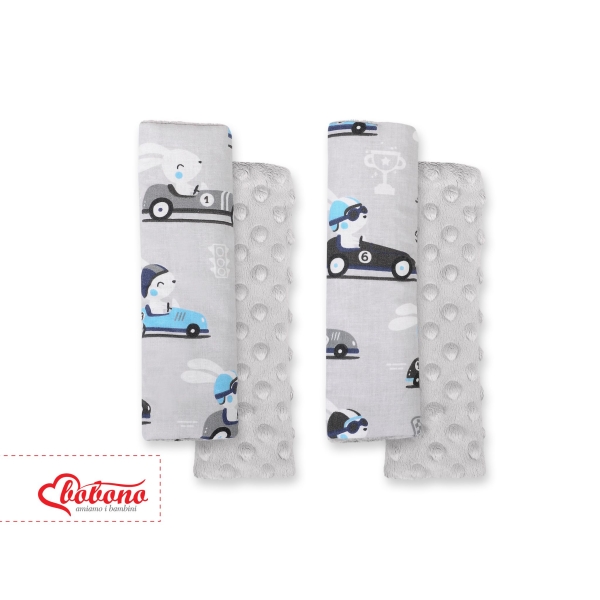 Protège Ceinture de Sécurité pour Enfants Gris Lapins