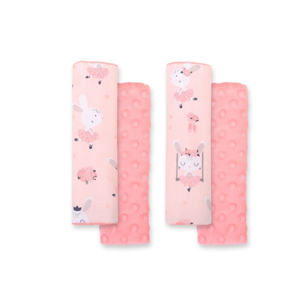 Protège Ceinture de Sécurité pour Enfants Rose Ballerines Rose Poudré