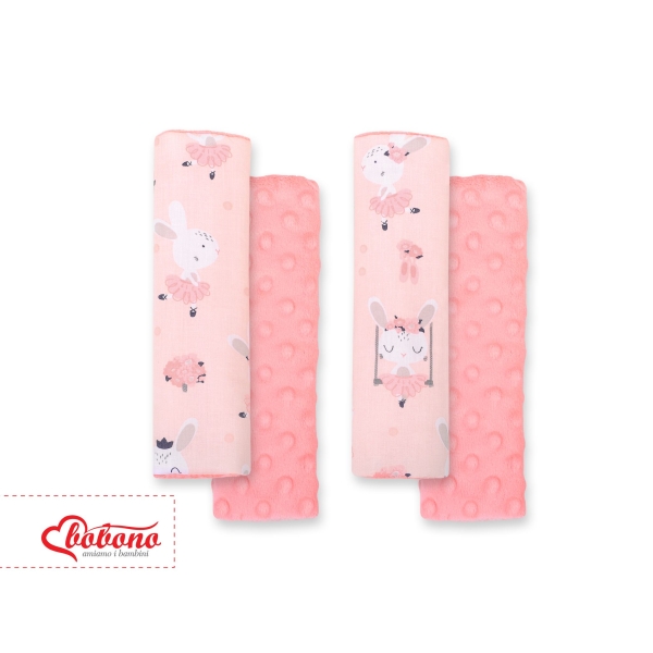 Protège Ceinture de Sécurité pour Enfants Rose Ballerines Rose Poudré