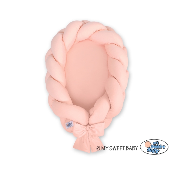 Réducteur de Lit Bébé + Tour de Lit 2 en 1 Rose Poudré