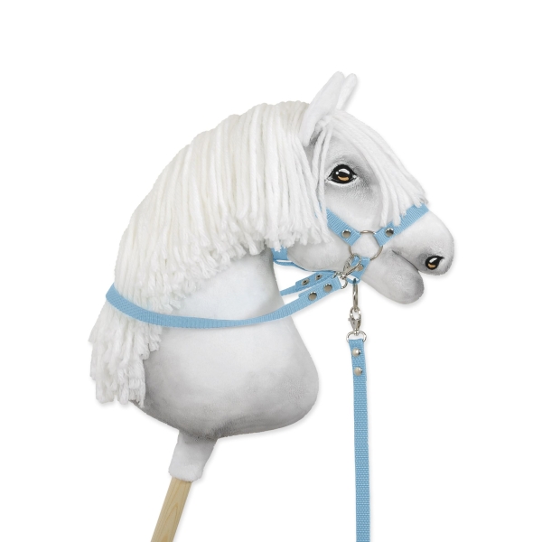 Rênes pour Licol de Cheval Bâton Bleu Clair