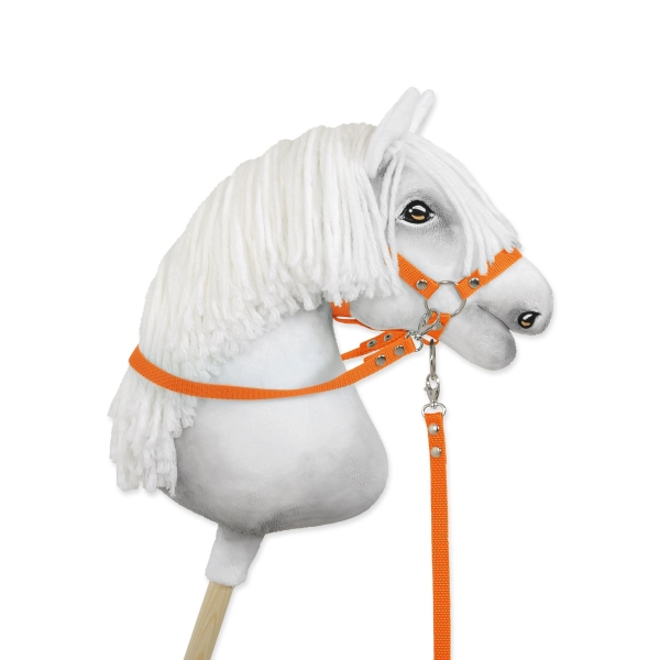 Rênes pour Licol de Cheval Bâton Orange