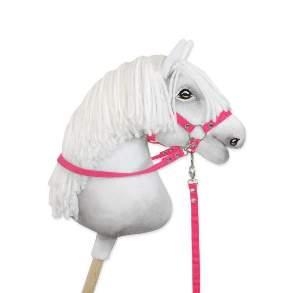 Rênes pour Licol de Cheval Bâton Rose Foncé
