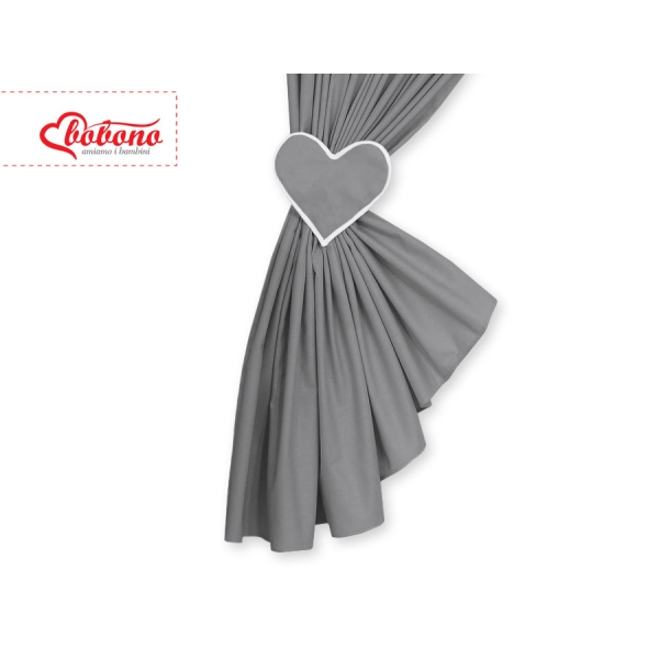 Rideaux pour Chambre de Bébé Anthracite Cœurs