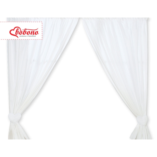 Rideaux pour Chambre de Bébé Blanc Cœurs