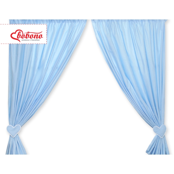 Rideaux pour Chambre de Bébé Bleu Cœurs