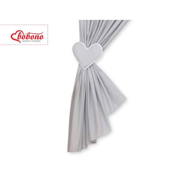 Rideaux pour Chambre de Bébé Gris Cœurs