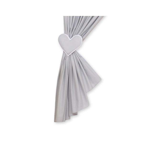 Rideaux pour Chambre de Bébé Gris Cœurs