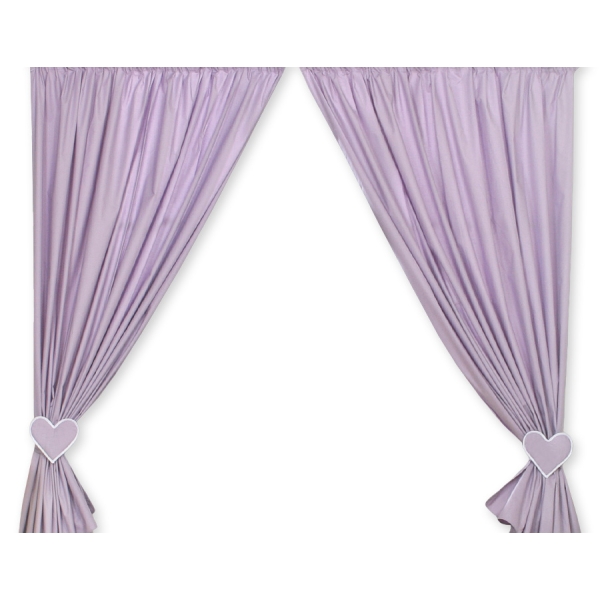 Rideaux pour Chambre de Bébé Lila Cœurs