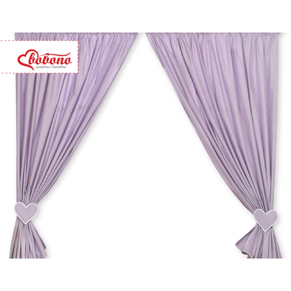 Rideaux pour Chambre de Bébé Lila Cœurs