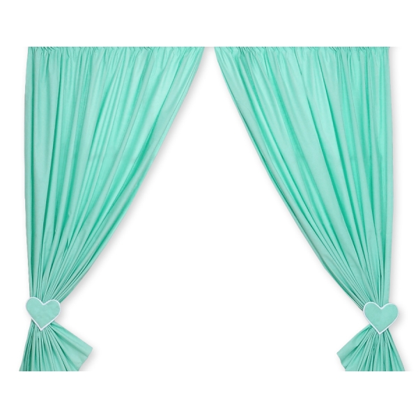 Rideaux pour Chambre de Bébé Menthe Cœurs