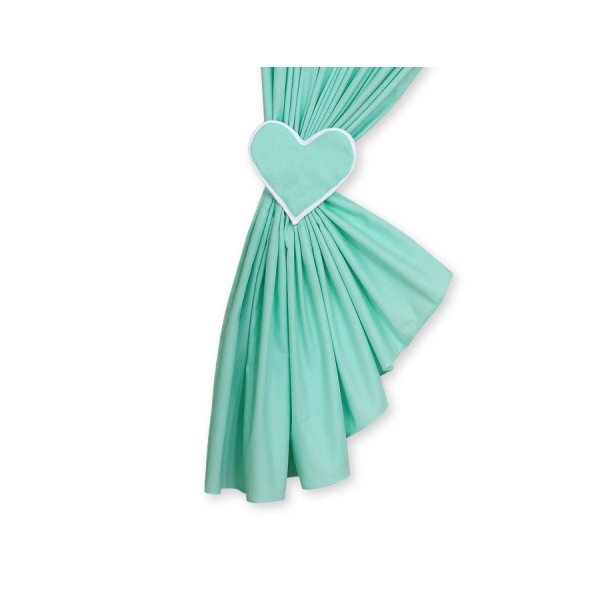 Rideaux pour Chambre de Bébé Menthe Cœurs
