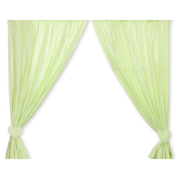 Rideaux pour Chambre de Bébé Vert Cœurs