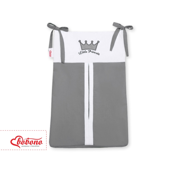 Sac à Couches Bébé avec Broderie Anthracite Prince / Princess