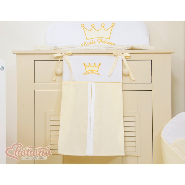 Sac à Couches Bébé avec Broderie Crème Prince / Princess