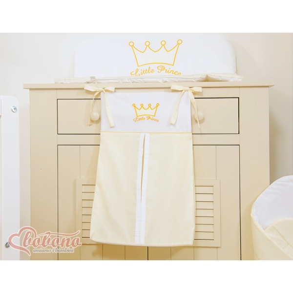 Sac à Couches Bébé avec Broderie Crème Prince / Princess
