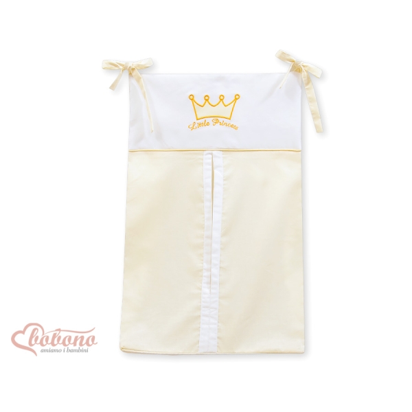 Sac à Couches Bébé avec Broderie Crème Prince / Princess
