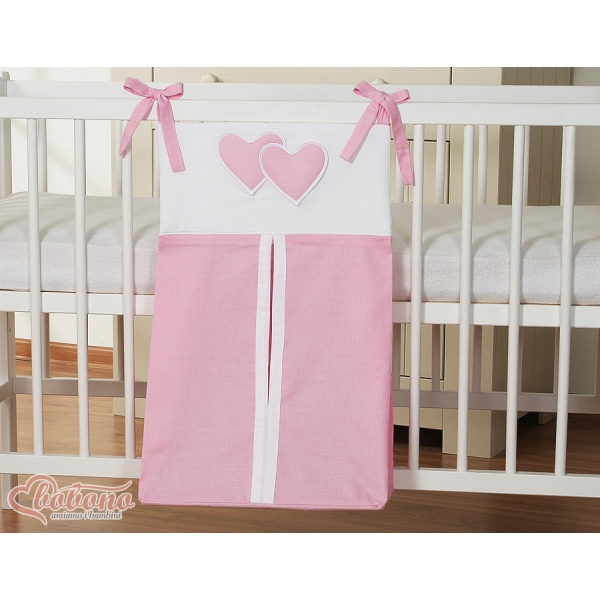 Sac à Couches Bébé Rose Cœurs