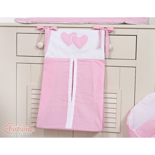 Sac à Couches Bébé Rose Cœurs