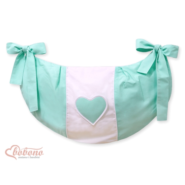 Sac à Jeux et Doudous Menthe Cœurs