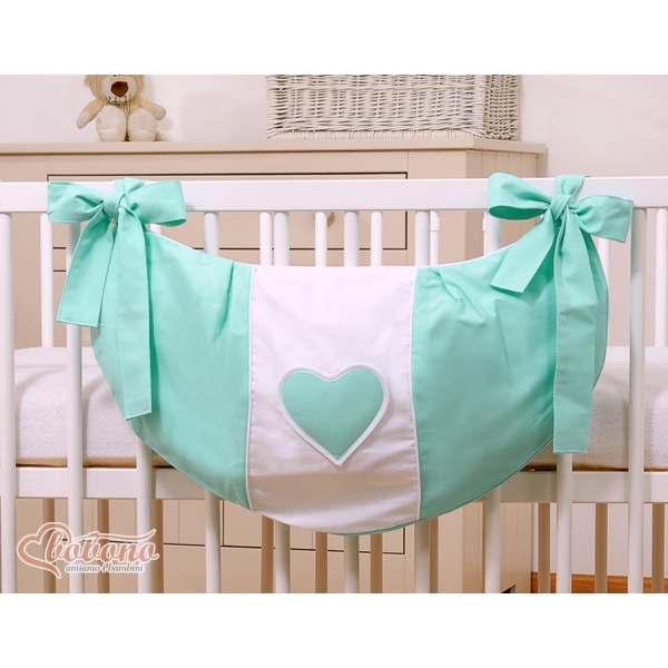 Sac à Jeux et Doudous Menthe Cœurs