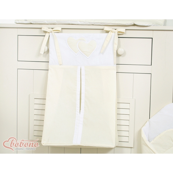 Sac à Langer Couches Crème Cœurs