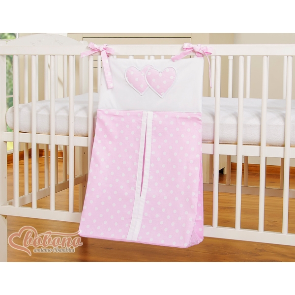Sac à Langer Couches Rose à Pois Cœurs