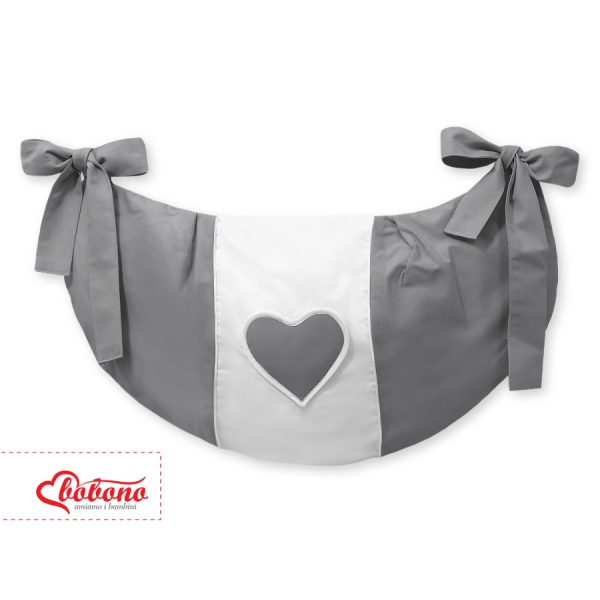 Sac de Jouet pour Bébé Anthracite Cœurs