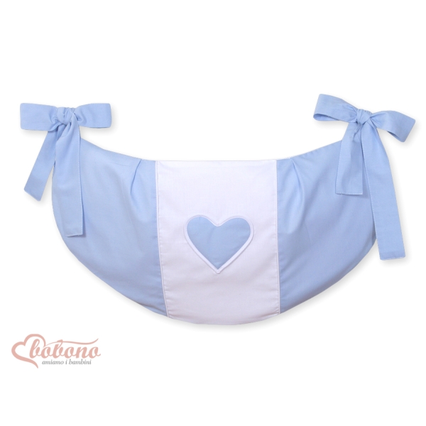 Sac de Jouet pour Bébé Bleu Cœurs