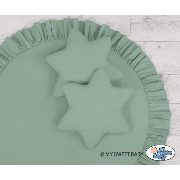 Set de 2 Coussins Blanc Vert Vert Pastel