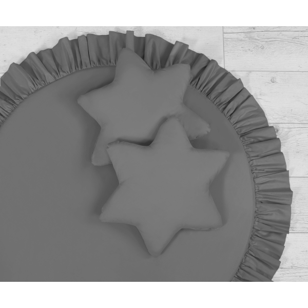 Set de 2 Coussins étoile Gris Anthracite