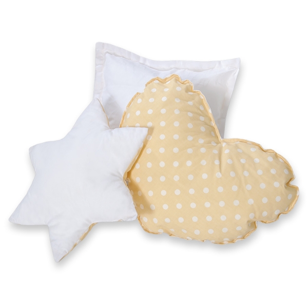 Set de 3 Coussins pour Tipi Beige à Pois