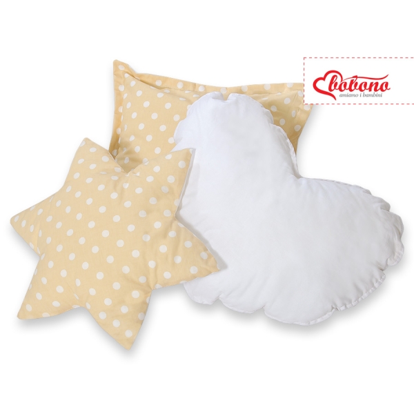 Set de 3 Coussins pour Tipi Beige à Pois