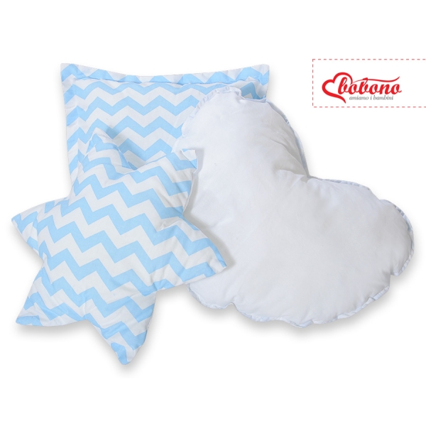 Set de 3 Coussins pour Tipi Bleu Chevron