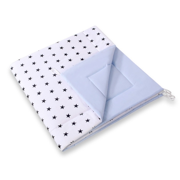 Set Tipi pour Enfant avec Tapis de Sol et Plumes Décoratives Bleu