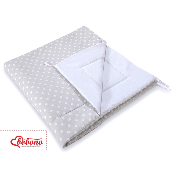 Set Tipi pour Enfant avec Tapis de Sol et Plumes Décoratives Gris à Pois