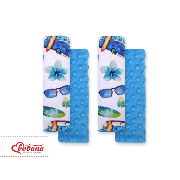 Tampons Double Face pour Ceintures de Voitures Turquoise