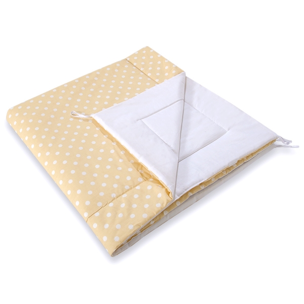 Tapis de Sol Matelassé pour Tipi Beige à Pois