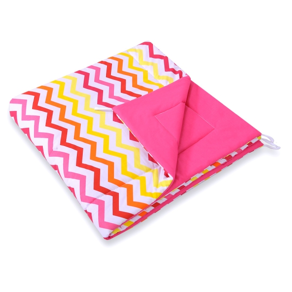 Tapis de Sol  pour Tipi (Teepee) Rose Jaune Chevron
