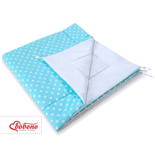 Tapis de Sol  pour Tipi (Teepee) Turquoise à Pois
