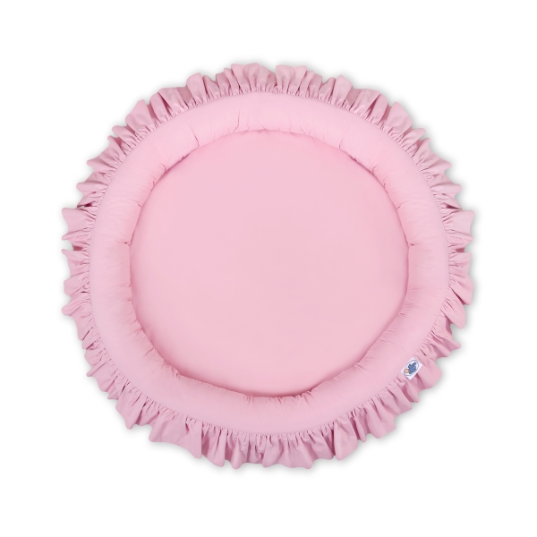 Tapis Nid Cocon avec Froufrou pour Bébé Rose