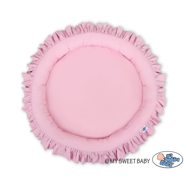 Tapis Nid Cocon avec Froufrou pour Bébé Rose