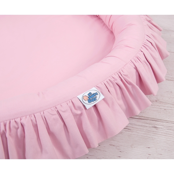 Tapis Nid Cocon avec Froufrou pour Bébé Rose