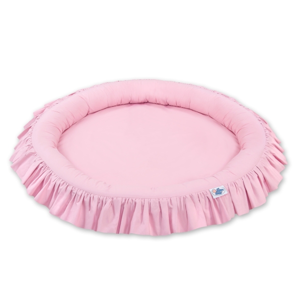 Tapis Nid Cocon avec Froufrou pour Bébé Rose