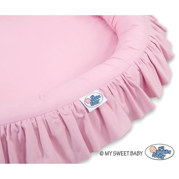 Tapis Nid Cocon avec Froufrou pour Bébé Rose